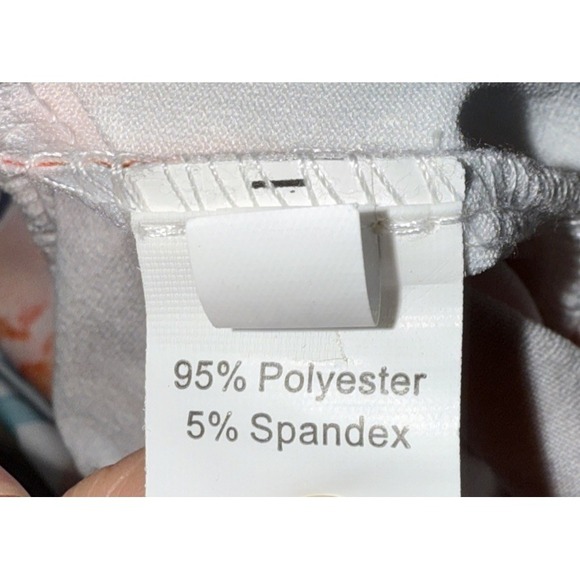 Jumpsuit Teal Orange Floral Adjustable Spaghetti Strap Wide Leg Flowy Size Med - Picture 11 of 11